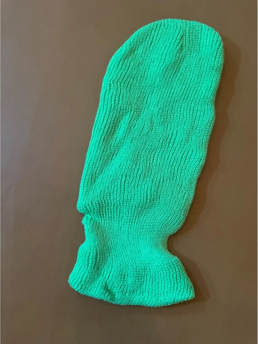 Neon Green Vintage 90s Knit Balaclava Ski Mask